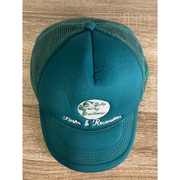 Vintage‎ City of Deltona Parks & Rec Green Trucker Hat Snapback Unisex 90s - Picture 5 of 11